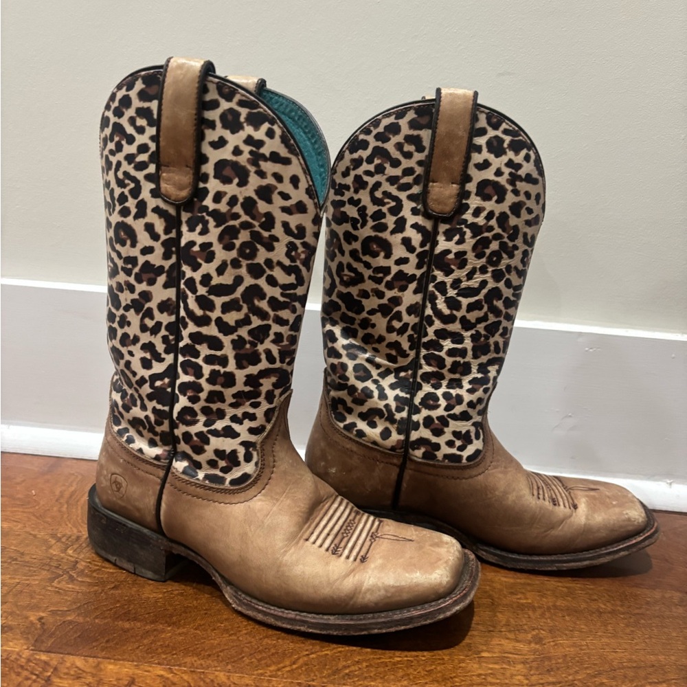 Leopard Print Western Boots